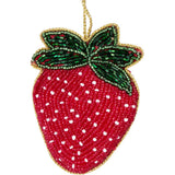 Raspberry Beaded Christmas Tree Bauble | Colourful Fruit-shaped Tree Ornaments Baubles - Tophatter Daily Deals