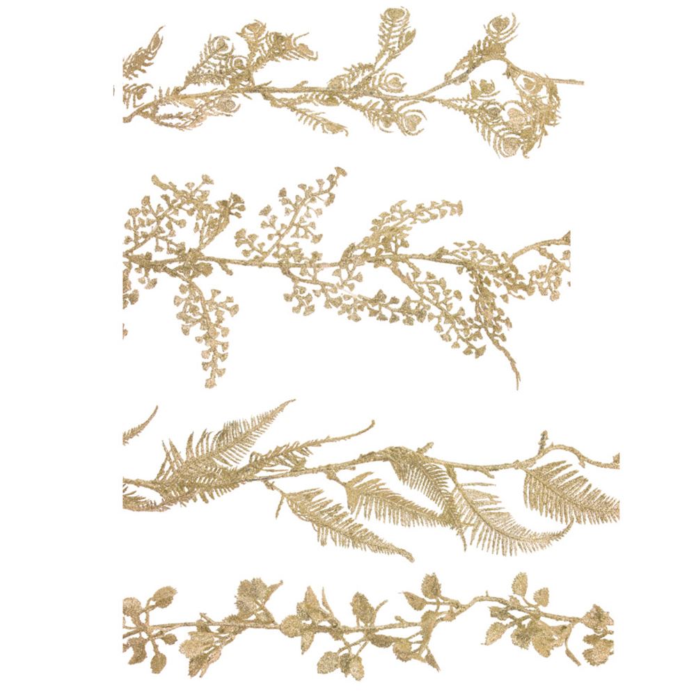 170cm Gold Leaf Garland Glitter Garland Christmas | Artificial Vine Christmas Tree Garlands | Leaf Garland - Design Varies One Supplied Garland - Tophatter Daily Deals