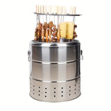 Round Hanging Charcoal Oven Grill Outdoor Grills - Tophatter Daily Deals