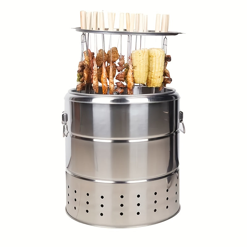 Round Hanging Charcoal Oven Grill Outdoor Grills - Tophatter Daily Deals