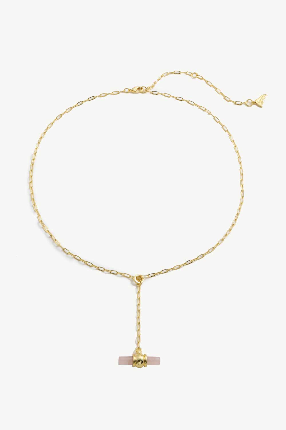 Gold-Plated Bar Pendant OT Chain Necklace Necklaces - Tophatter Daily Deals