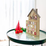 Wooden House Christmas Advent Calendar | Santa Fill Your Own Calendar - 31x35cm Advent Calendar - Tophatter Daily Deals
