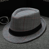 British Houndstooth European And American Sun Hats For Men Stripes red and black 58cm 0 - Tophatter Daily Deals