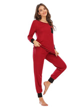Round Neck Top and Pants Lounge Set Loungewear Sets - Tophatter Daily Deals