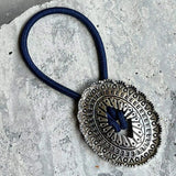2-Piece Alloy Elastic Hair Ropes French Blue One Size Hair Accessories - Tophatter Daily Deals