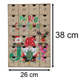 Fill Your Own Christmas Advent Calendar | Large Reusable Advent Calendar 38x26cm Advent Calendar - Tophatter Daily Deals