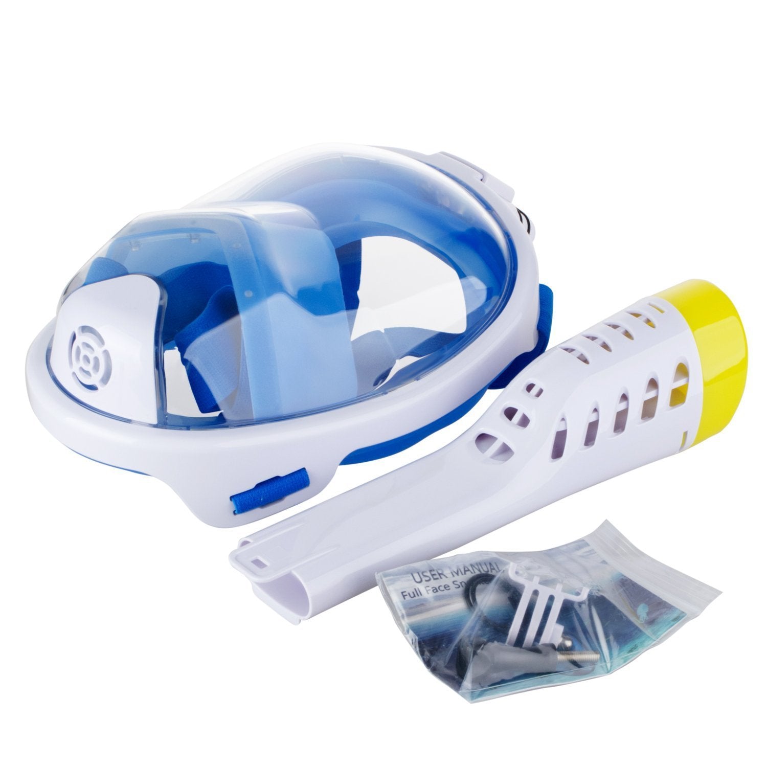 Anti Fog Snorkeling Full Face Mask Silicone Full Dry Diving Goggles With Camera 0 - Tophatter Daily Deals