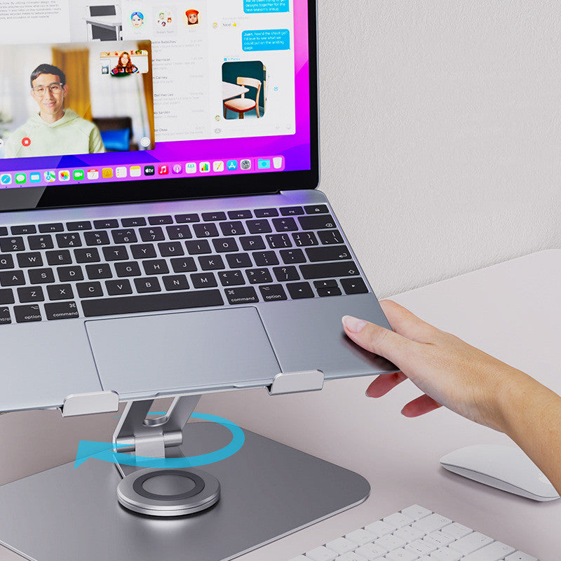 360 Degree Rotating Desktop Office Laptop Stand 0 - Tophatter Daily Deals