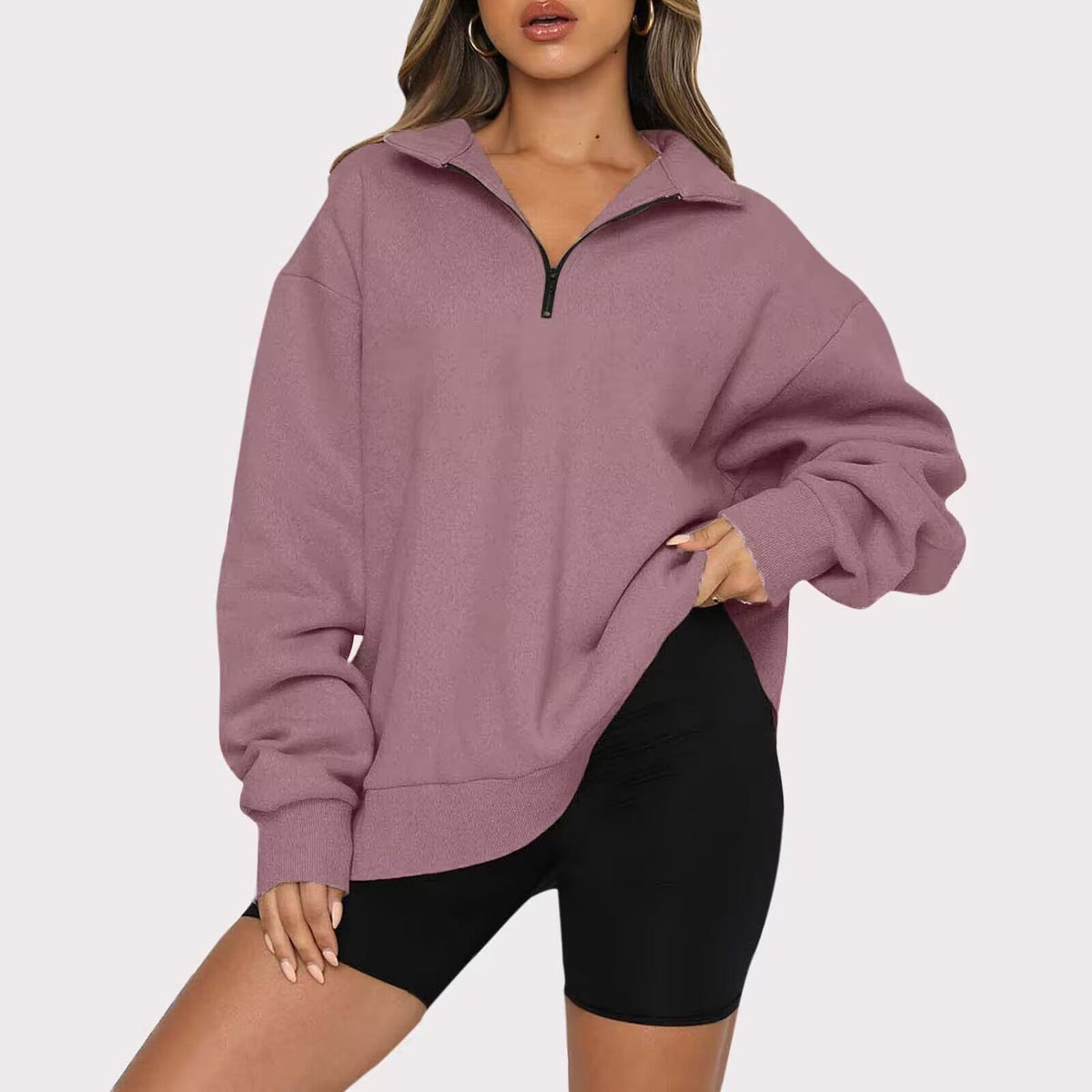 Lightweight Women Zip Sweatshirt - Oversized Pullover Casual 3D Changing Face Moving Picture Frame - Tophatter Daily Deals