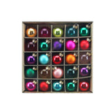 Box Of 25 Multicoloured Mini Glass Christmas Baubles Tree Decorations - 3.5cm Baubles - Tophatter Daily Deals