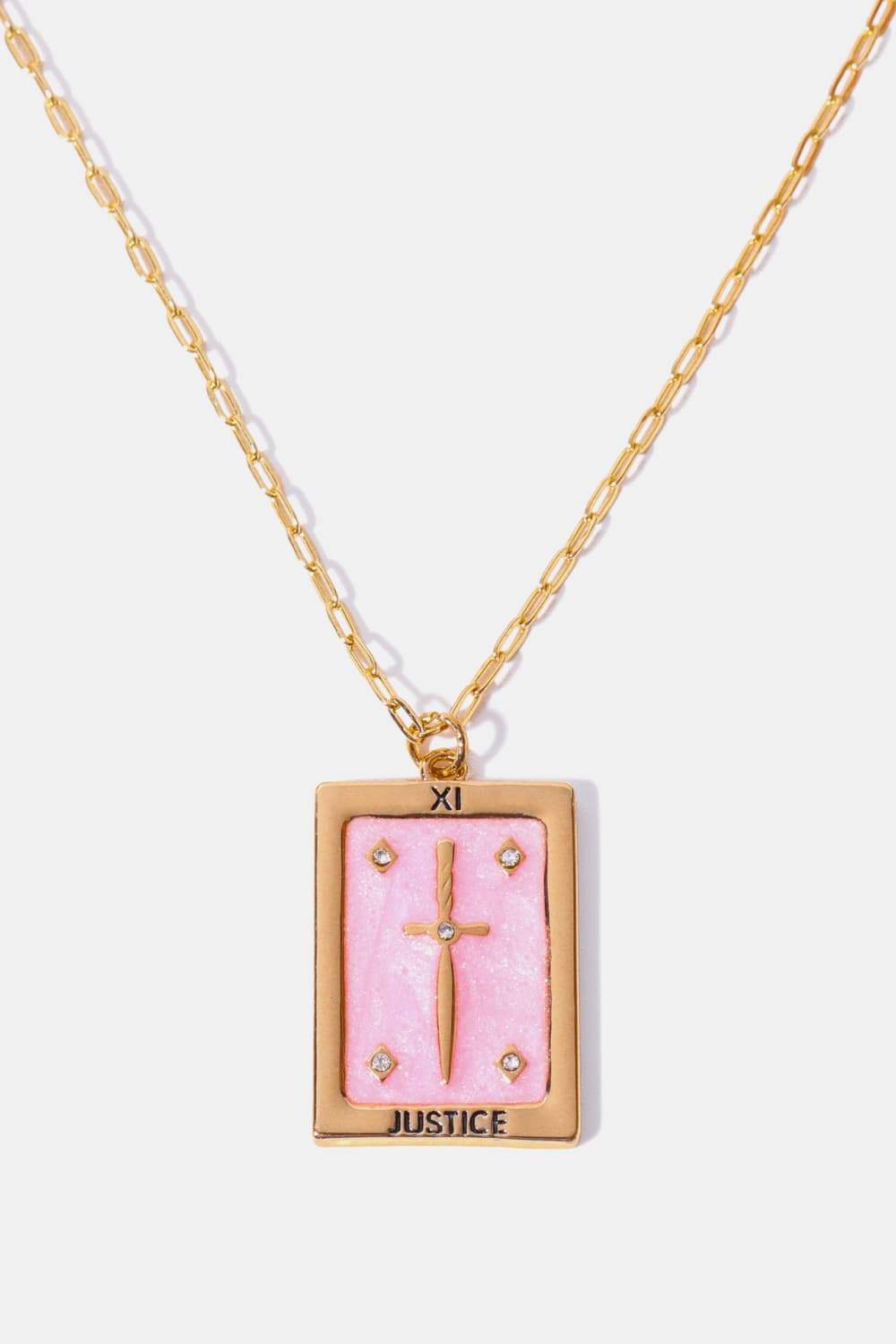 Tarot Card Pendant Copper Necklace Blush Pink One Size Necklaces - Tophatter Daily Deals