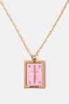 Tarot Card Pendant Copper Necklace Blush Pink One Size Necklaces - Tophatter Daily Deals