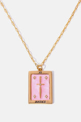 Tarot Card Pendant Copper Necklace Blush Pink One Size Necklaces - Tophatter Daily Deals