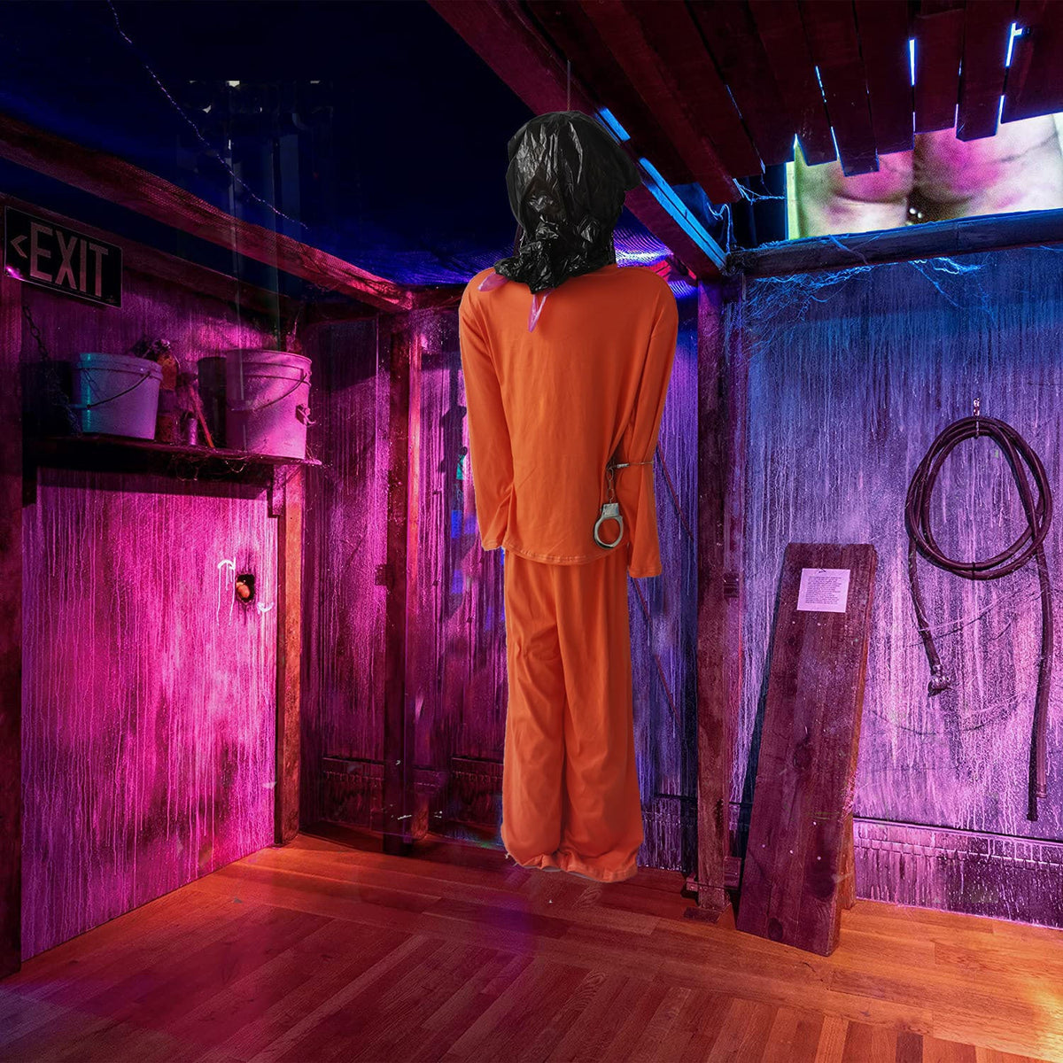 Halloween Hanging Death Row Figure Decoration Spooky Yard 3D Changing Face Moving Picture Frame - Tophatter Daily Deals