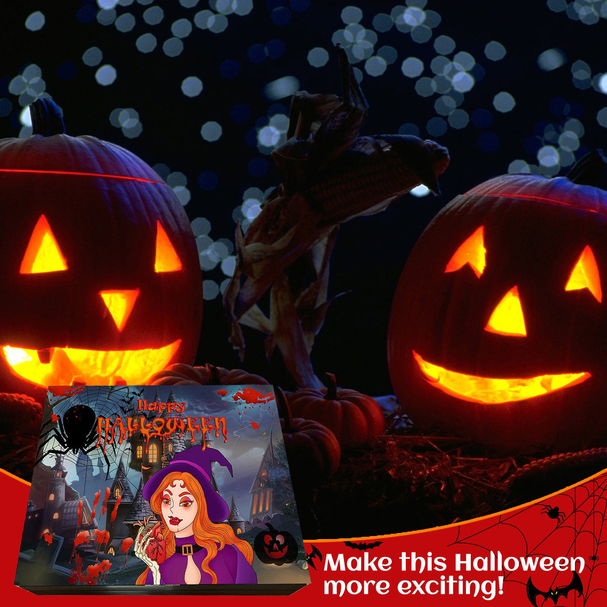Halloween Blind Box Countdown Calendar 31 Days Kids 3D Changing Face Moving Picture Frame - Tophatter Daily Deals