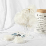 All-match Cute Woolen Knitted Ear Caps Plus Velvet Thick Winter Lei Feng Hat White M 0 - Tophatter Daily Deals