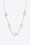 Freshwater Pearl Stainless Steel Necklace Necklaces - Tophatter Daily Deals