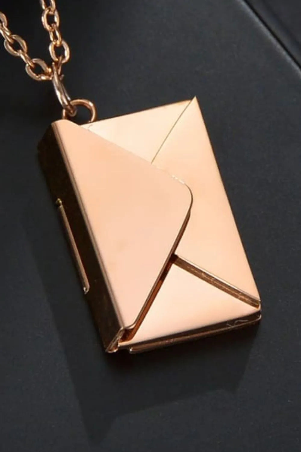 Envelope Pendant Stainless Steel Necklace Necklaces - Tophatter Daily Deals