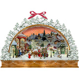 Victorian Christmas Arch Advent Calendar with Santa Scene & Ribbon Hanger Advent Calendar - Tophatter Daily Deals