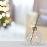 Christmas Bauble Drinking Jar | Novelty Glass with Straw for Festive Drinks Drinking Jar - Tophatter Daily Deals