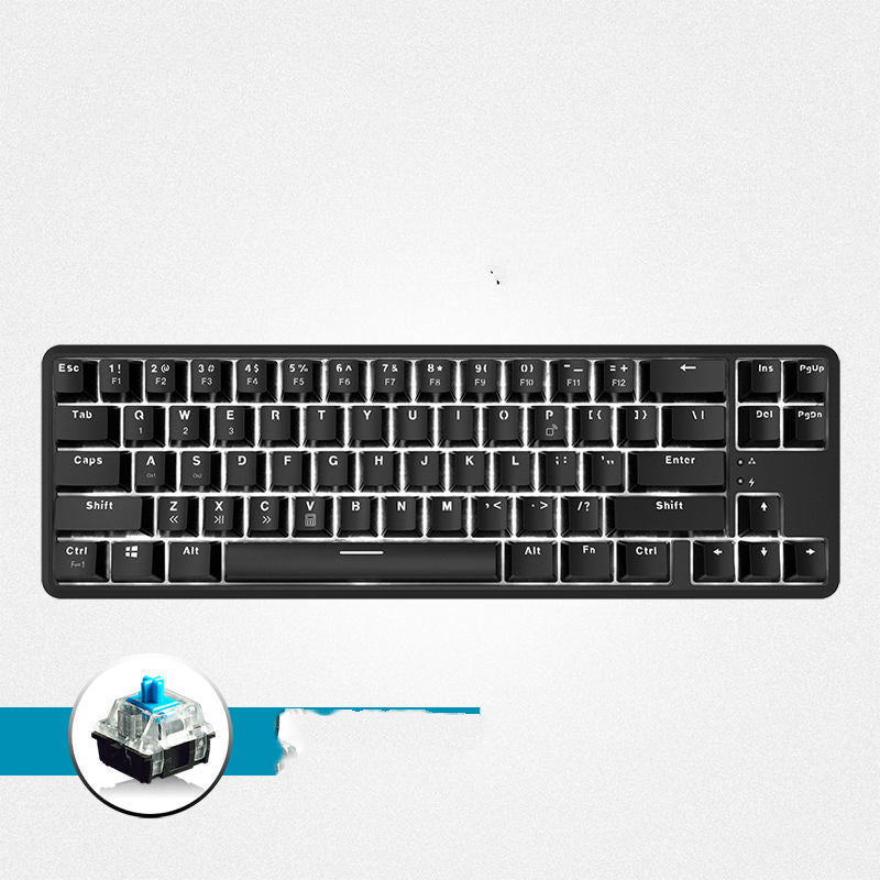Blackmail k870t wireless Bluetooth wired dual mode mechanical keyboard 87 key RGB office game mobile phone tablet 5B 0 - Tophatter Daily Deals