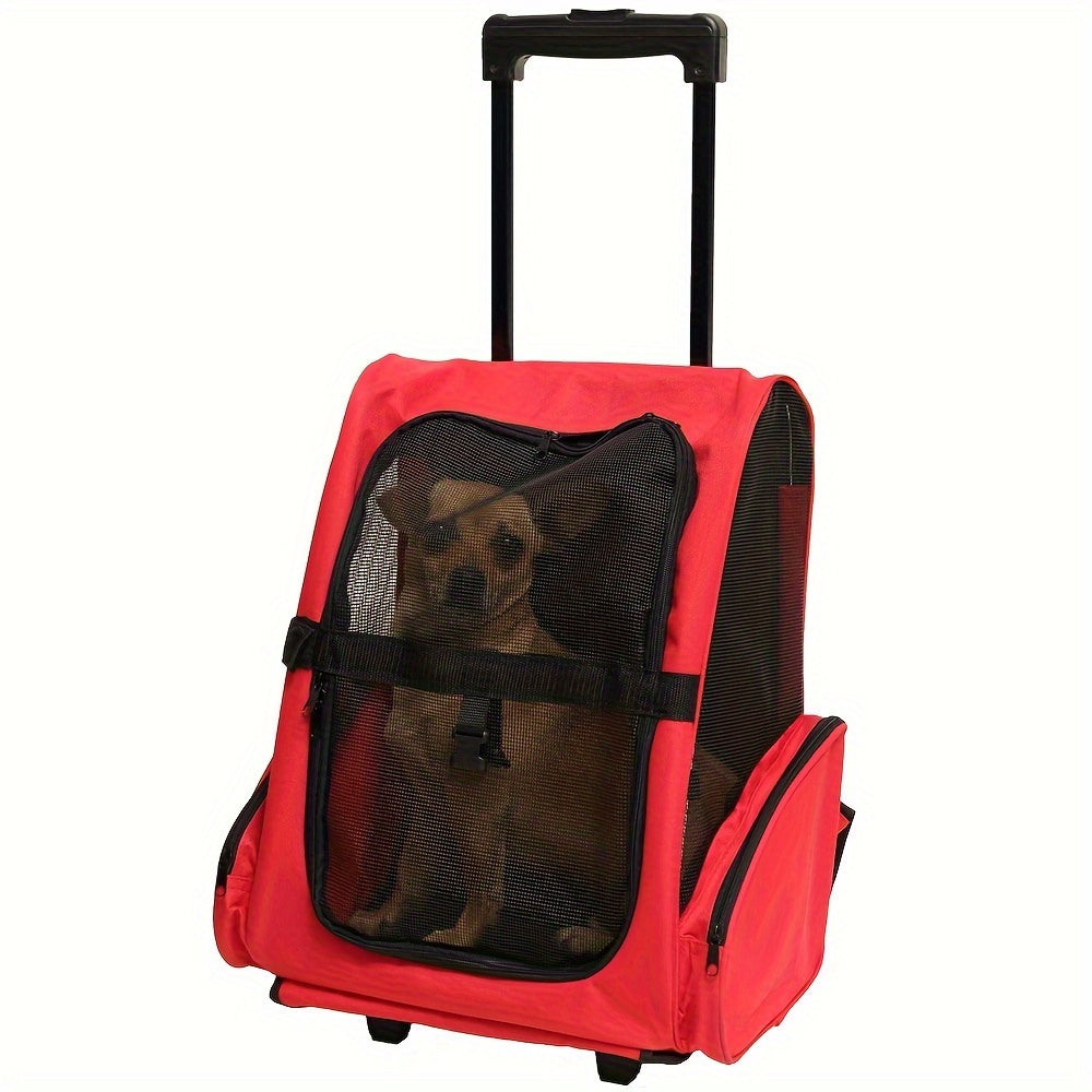 Multi-Purpose Pet Bag Foldable Travel Carrier with Wheels Pet Care > Cat Supplies > Cat Carriers & Crates - Tophatter Daily Deals