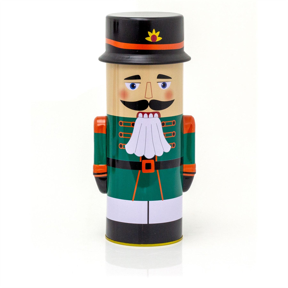 Christmas Nutcracker Storage Tin | 3D Nutcracker Soldier-Shaped Biscuit Tin Tin - Tophatter Daily Deals