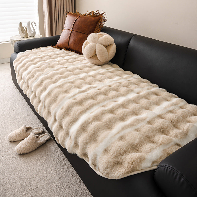 Autumn And Winter Thickening Irregular Sofa Cushion Milk Coffee Color 0 - Tophatter Daily Deals