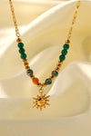 Sun Pendant Natural Stone Necklace Necklaces - Tophatter Daily Deals