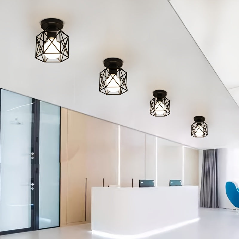 Ceiling Lights Geometric Metal Fixtures (4PCS) Ceiling Light Fixtures - Tophatter Daily Deals