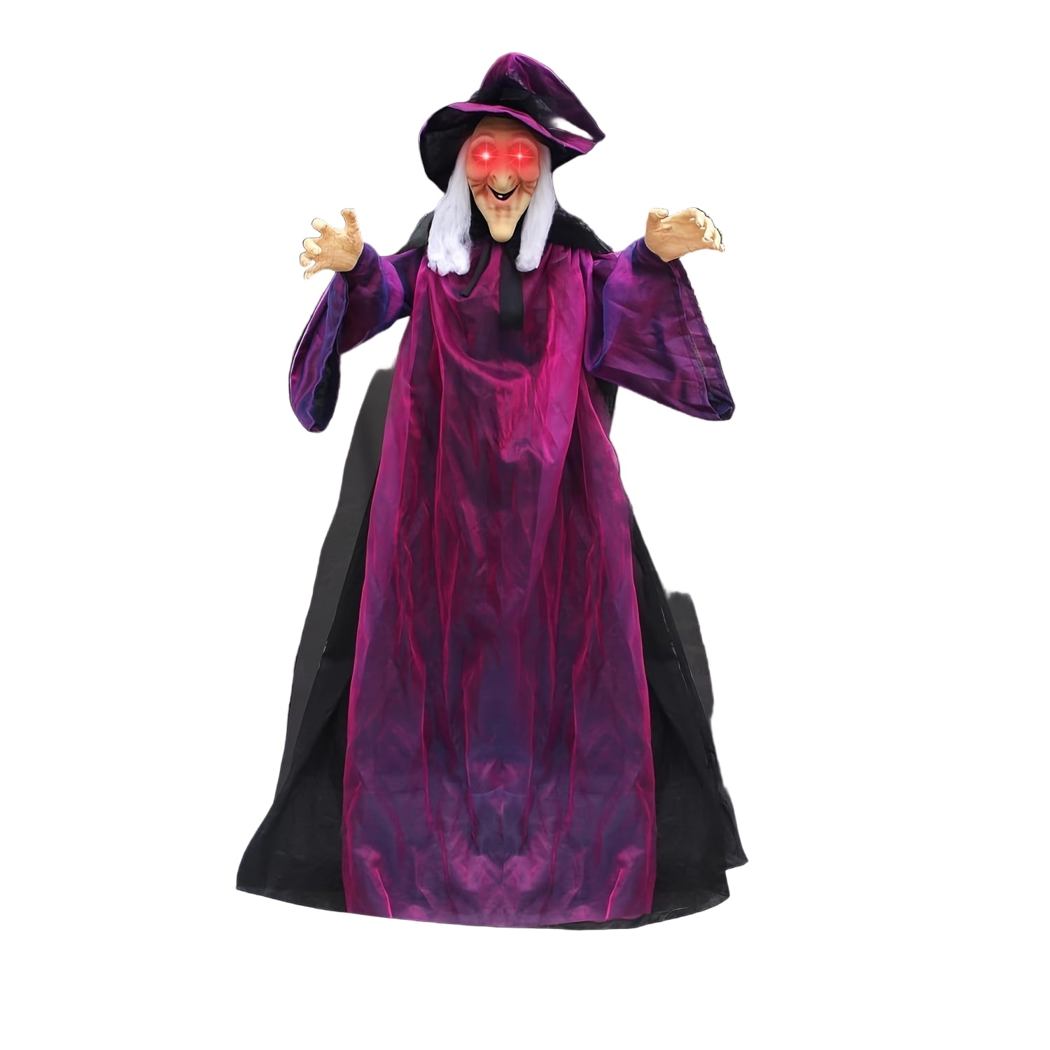 Animated Hanging Witch with Light-Up Eyes Halloween - Tophatter Daily Deals