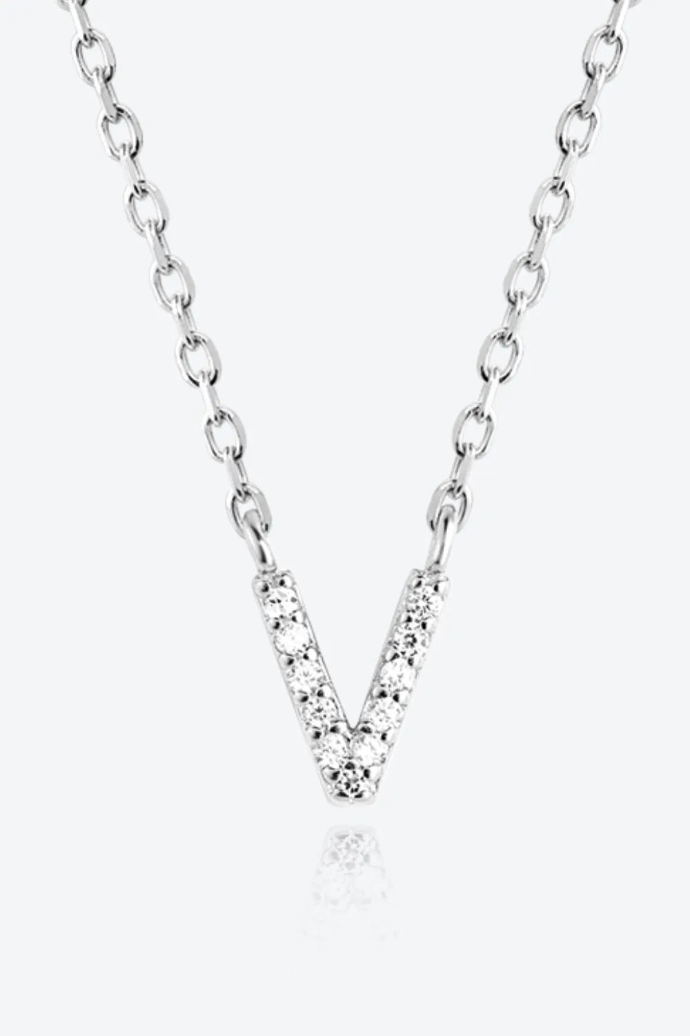 V To Z Zircon 925 Sterling Silver Necklace Necklaces - Tophatter Daily Deals