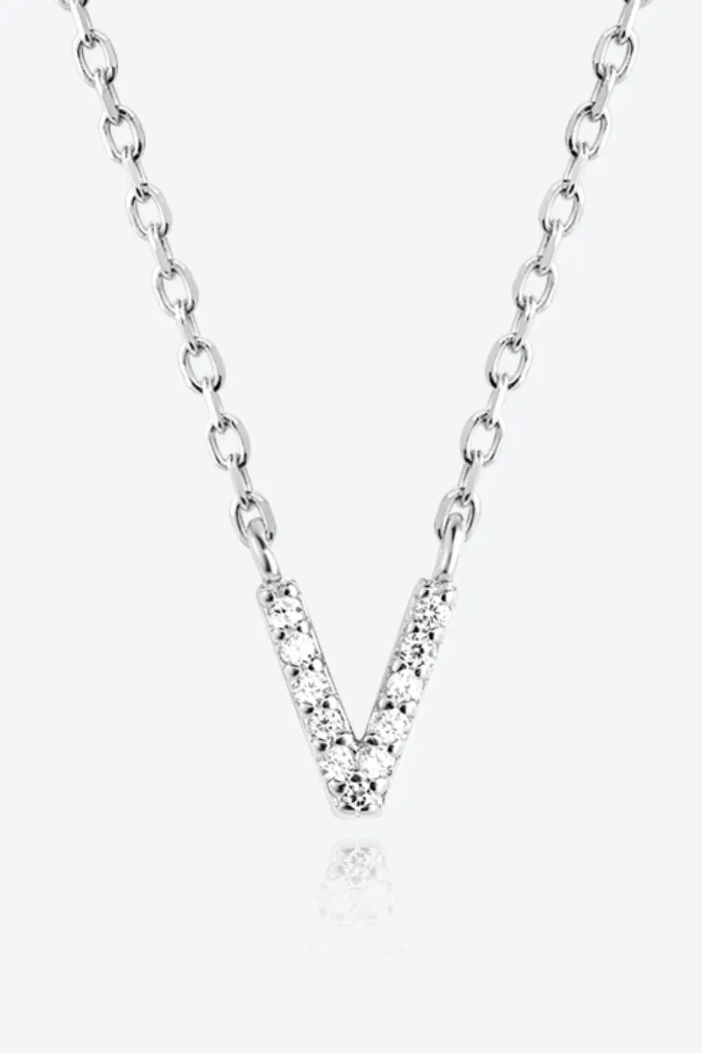 V To Z Zircon 925 Sterling Silver Necklace Necklaces - Tophatter Daily Deals