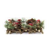 Handcrafted Christmas Triple Tealight Candle Holder ~ Xmas Table Centrepiece Candle Holder - Tophatter Daily Deals