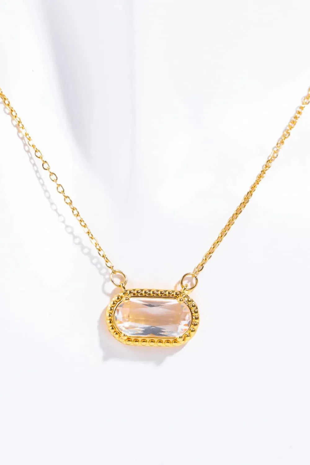 Copper 14K Gold-Plated Pendant Necklace Transparent One Size Necklaces - Tophatter Daily Deals