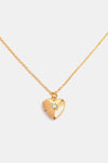 Zircon Heart Shape 14K Gold-Plated Pendant Necklace October One Size Necklaces - Tophatter Daily Deals