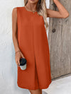 Ivy Lane Pocketed Round Neck Sleeveless Mini Dress Casual Dresses - Tophatter Daily Deals