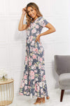 BOMBOM In Bloom Floral Tiered Maxi Dress Casual Dresses - Tophatter Daily Deals