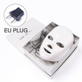 Beauty Instrument Beauty Red Purple Light Photon Skin Rejuvenation Mask Instrument Household Acne Spectrometer Face White Remote Control Box EU 0 - Tophatter Daily Deals