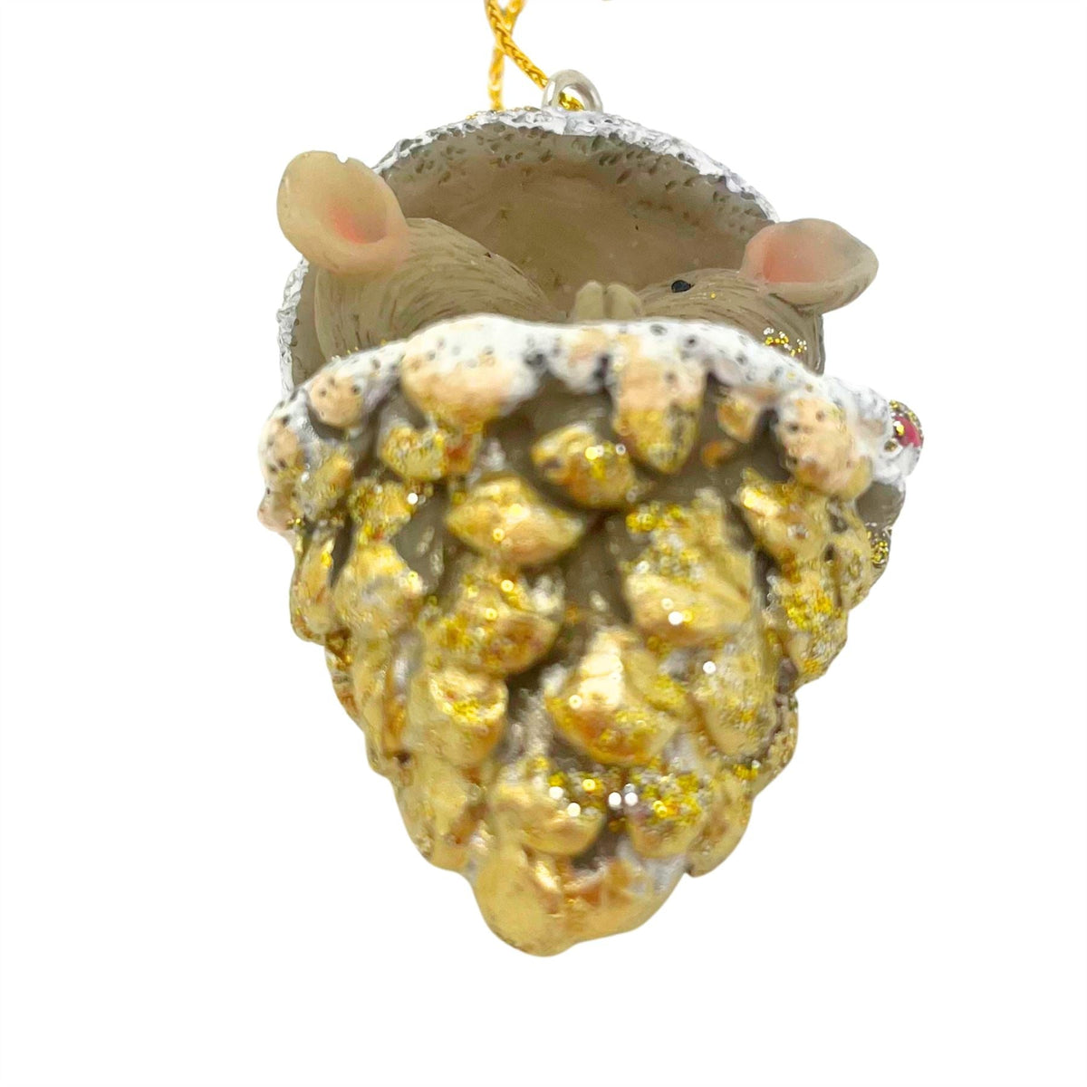 Mice In Gold Cone Resin Hanging Christmas Tree Decoration Gisela Graham 6cm Tree Decoration - Tophatter Daily Deals