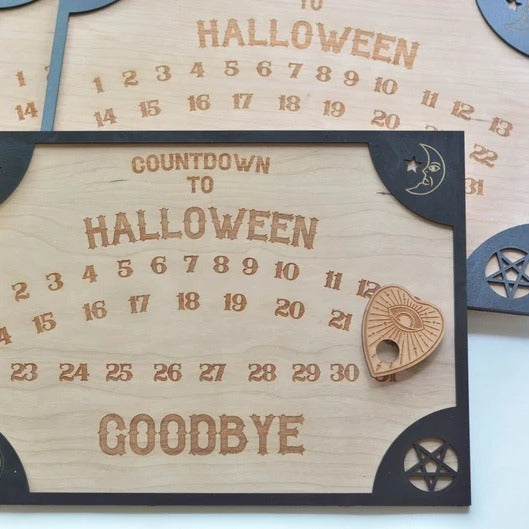 Halloween Countdown Calendar Rustic Wall Decor 2025 3D Changing Face Moving Picture Frame - Tophatter Daily Deals