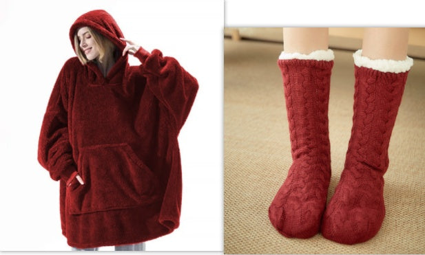 Warm Cozy Women Blanket Hoodie - Oversized Fleece Lounging 3D Changing Face Moving Picture Frame - Tophatter Daily Deals