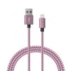 6ft MFI Certified Lightning Charging Cable for iPhone Pink Charging Cable - Tophatter Daily Deals