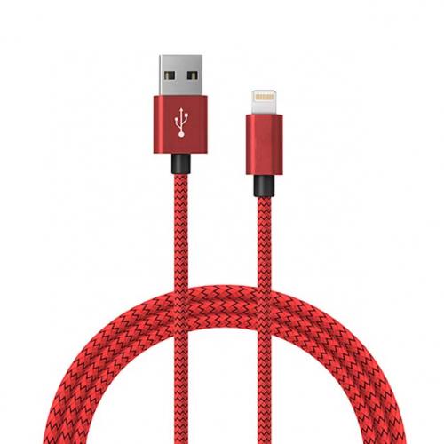 6ft MFI Certified Lightning Charging Cable for iPhone Red Charging Cable - Tophatter Daily Deals