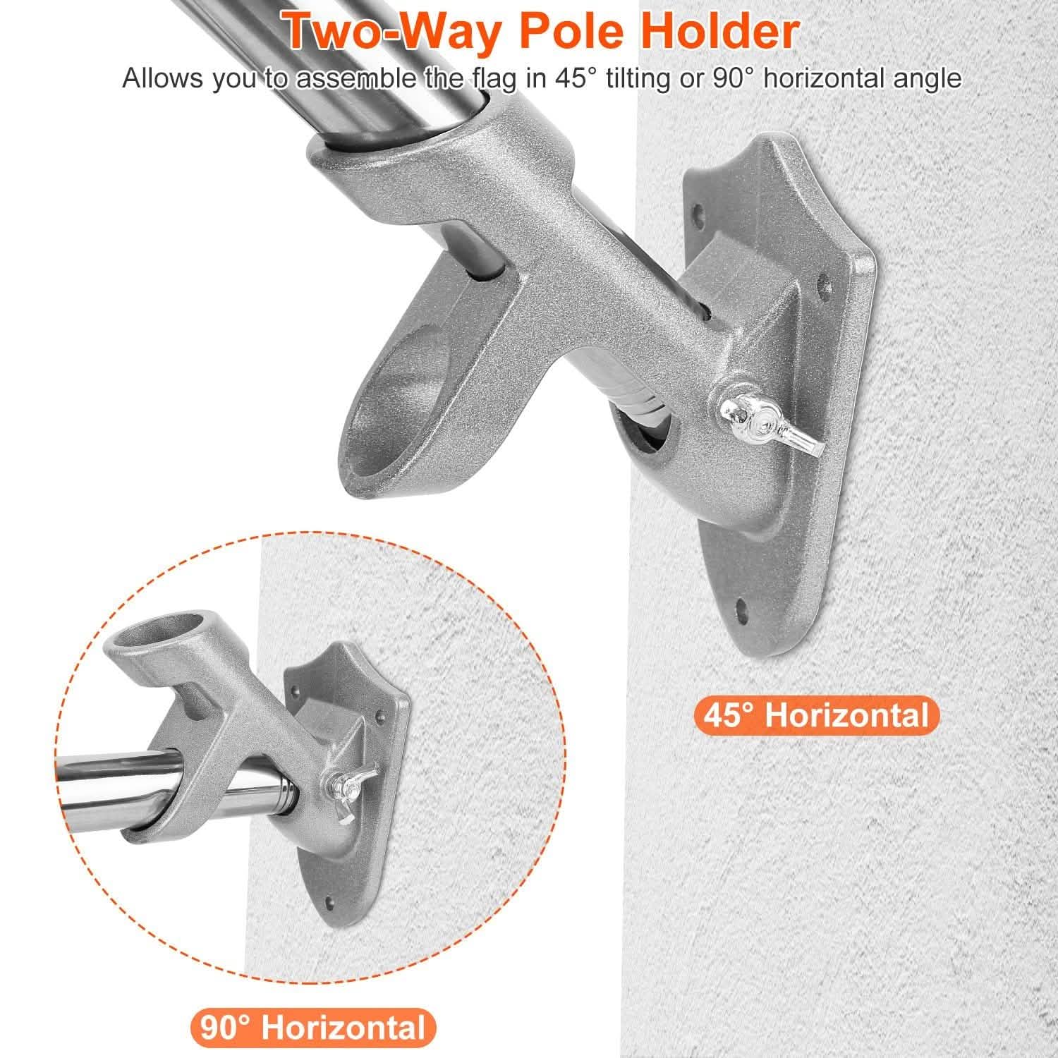 6Ft Stainless Steel Wall Mounted Flag Pole Everything Else - Tophatter Daily Deals