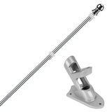 6Ft Stainless Steel Wall Mounted Flag Pole Everything Else - Tophatter Daily Deals