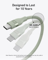 Anker USB-C to USB-C Cable (3 ft / 6 ft, 240W, Upcycled-Braided) Batteries & Power Accessories - Tophatter Daily Deals
