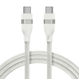 Anker USB-C to USB-C Cable (3 ft / 6 ft, 240W, Upcycled-Braided) 6 ft White Batteries & Power Accessories - Tophatter Daily Deals