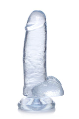 Jock C-Thru 7 Inch Clear TPE Dong with Balls and Suction Cup > Dildos > Realistic Dildos - Tophatter Daily Deals