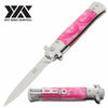 9" Italian Milano Pink Stiletto Style DZS Spring Assisted Open Pocket Knife - Tophatter's Army Products & Self Defense Collectible Weapons - Tophatter Daily Deals
